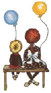 boy and girl with balloons